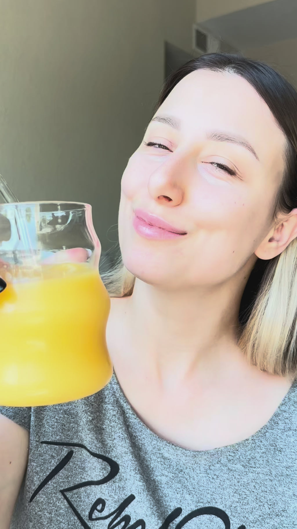 Video of woman trying Vitamin C Brightening Skin by PantéaMD 